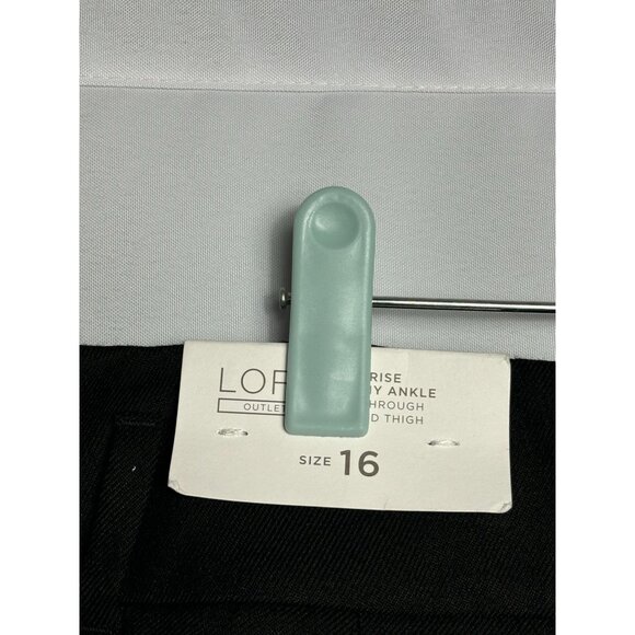 Loft Outlet Womens Black Pants Skinny Ankle High Rise Size 16 New - Picture 9 of 9